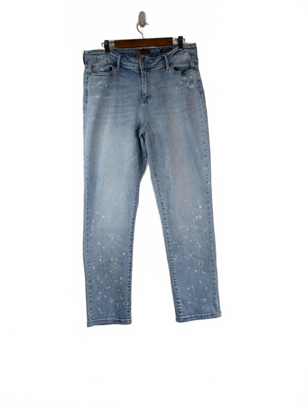 Judy Blue Bleach Splatter Boyfriend Fit Jeans Size 15